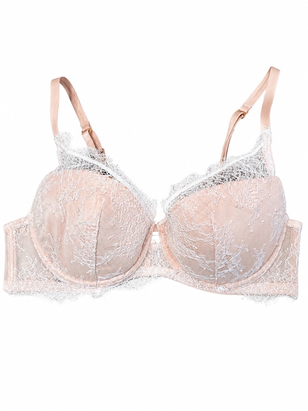Victoria's Secret Lace Accent Light Pink Push-Up Bra underwire padded SZ 36C